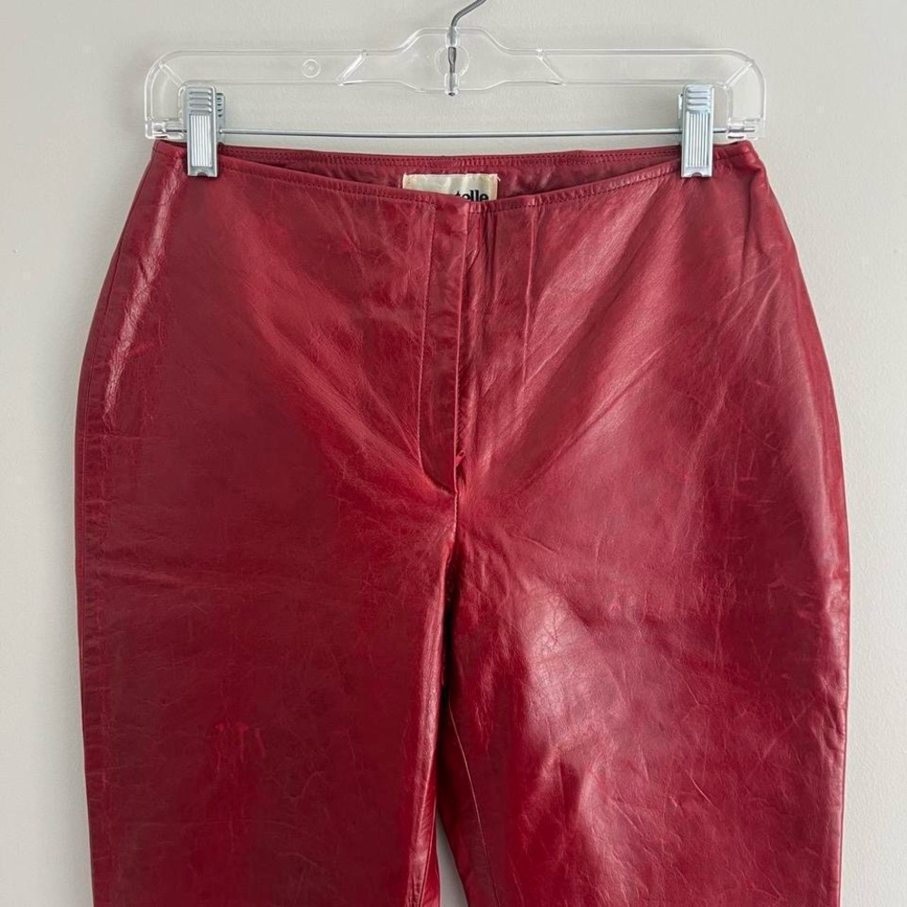 Red Bagatelle Leather Pants - image 2